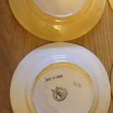 Old barbotine plates from the Orchies factory