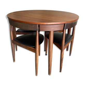 Table de salle à manger extensible par Hans Olsen (1952) pour Frem Røjle Møbelfabrik