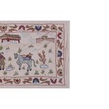Hand knotted rug, vintage turkish rug 52x190 cm