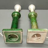 Pair of table lamps in the taste of antique marble columns, 1980s, France