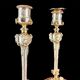 Paire de bougeoirs en bronze doré et ciselé Maison Marnyhac, 19ème siècle