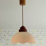 Vintage opaline pendant lamp