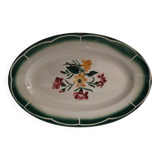 plat Sarreguemines Digoin modèle "Esper" ancien décor floral