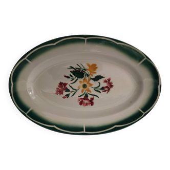 Sarreguemines Digoin dish model "Esper" old floral decoration