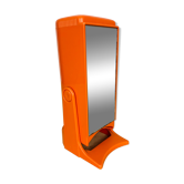 Miroir orange space age distributeur de cotons