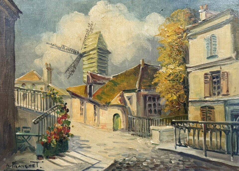 André FRANCHET (1896-1961): 2 oil paintings on canvas seen from Paris around 1940