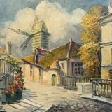 André FRANCHET (1896-1961): 2 oil paintings on canvas seen from Paris around 1940