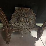 Louis XV console in carved and patinated wood, 18th century period