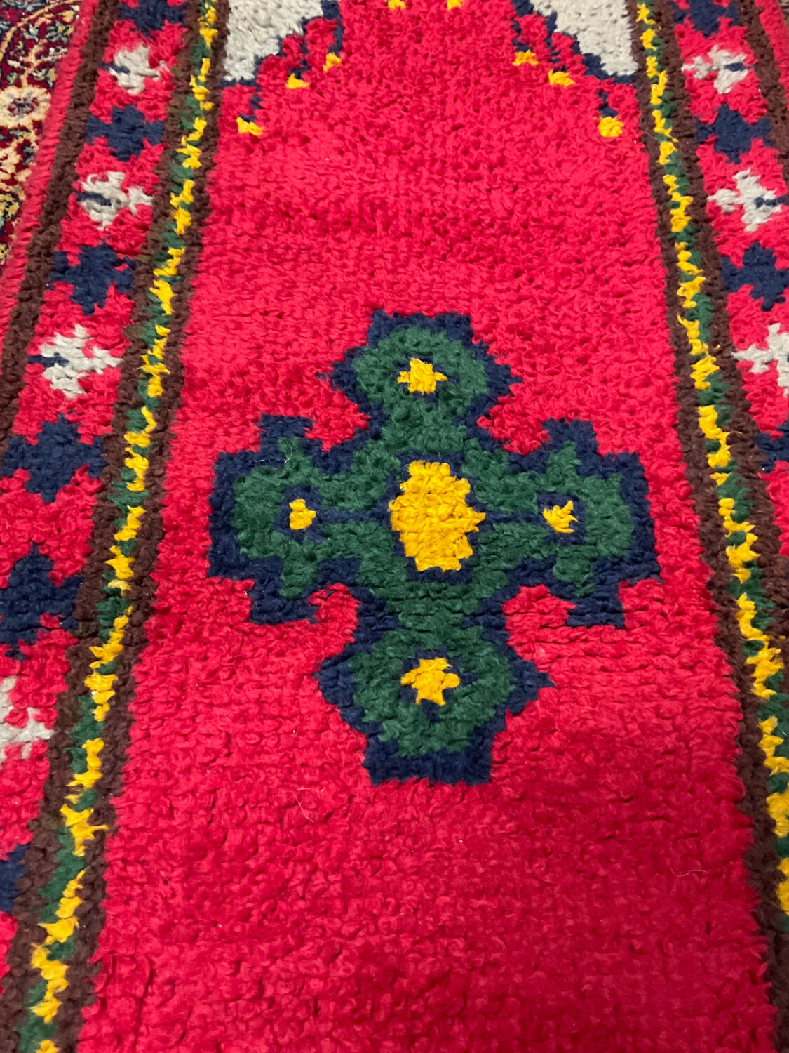 Vintage rug pure Berber style wool