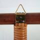 Vintage wall coat rack in bamboo and rattan.
