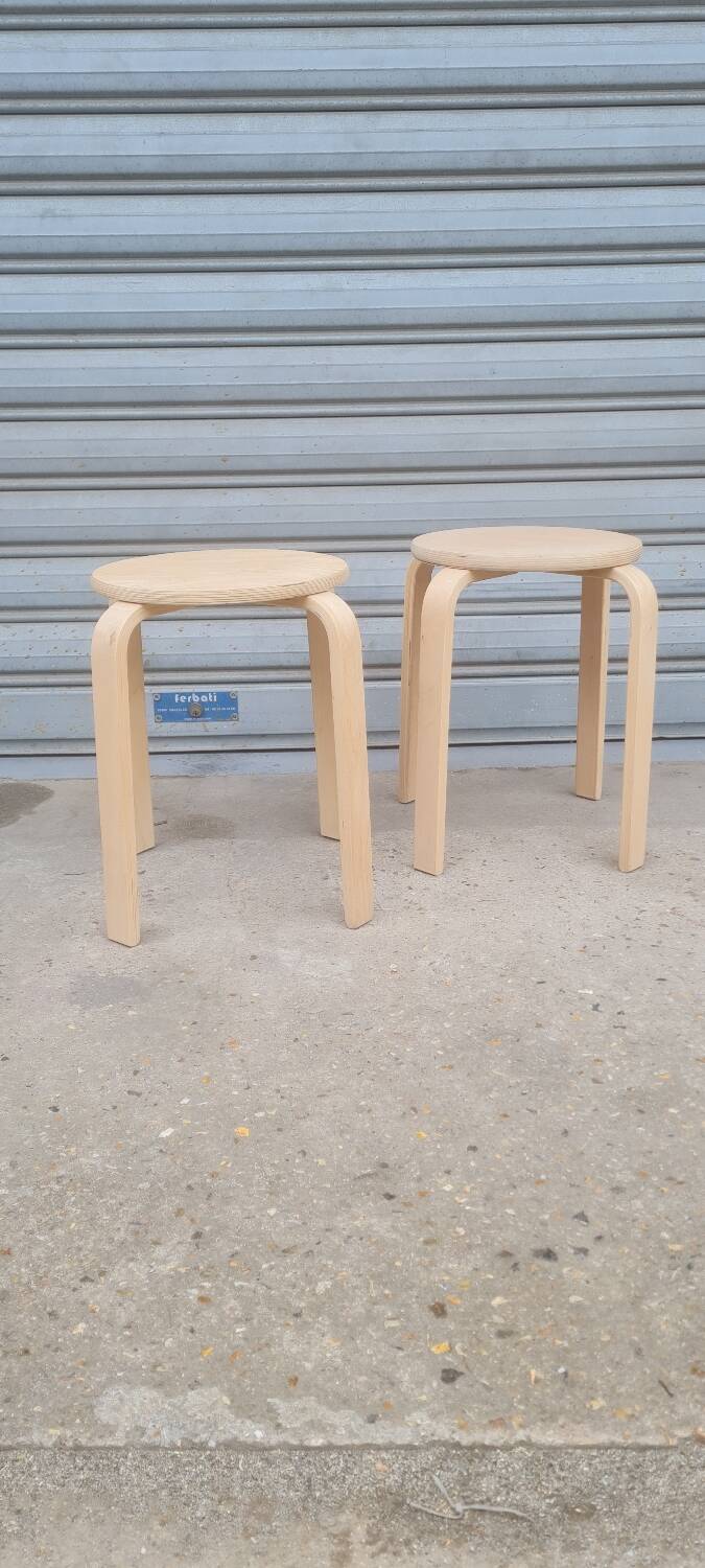 Pair of Ikea frosta stools 1980
