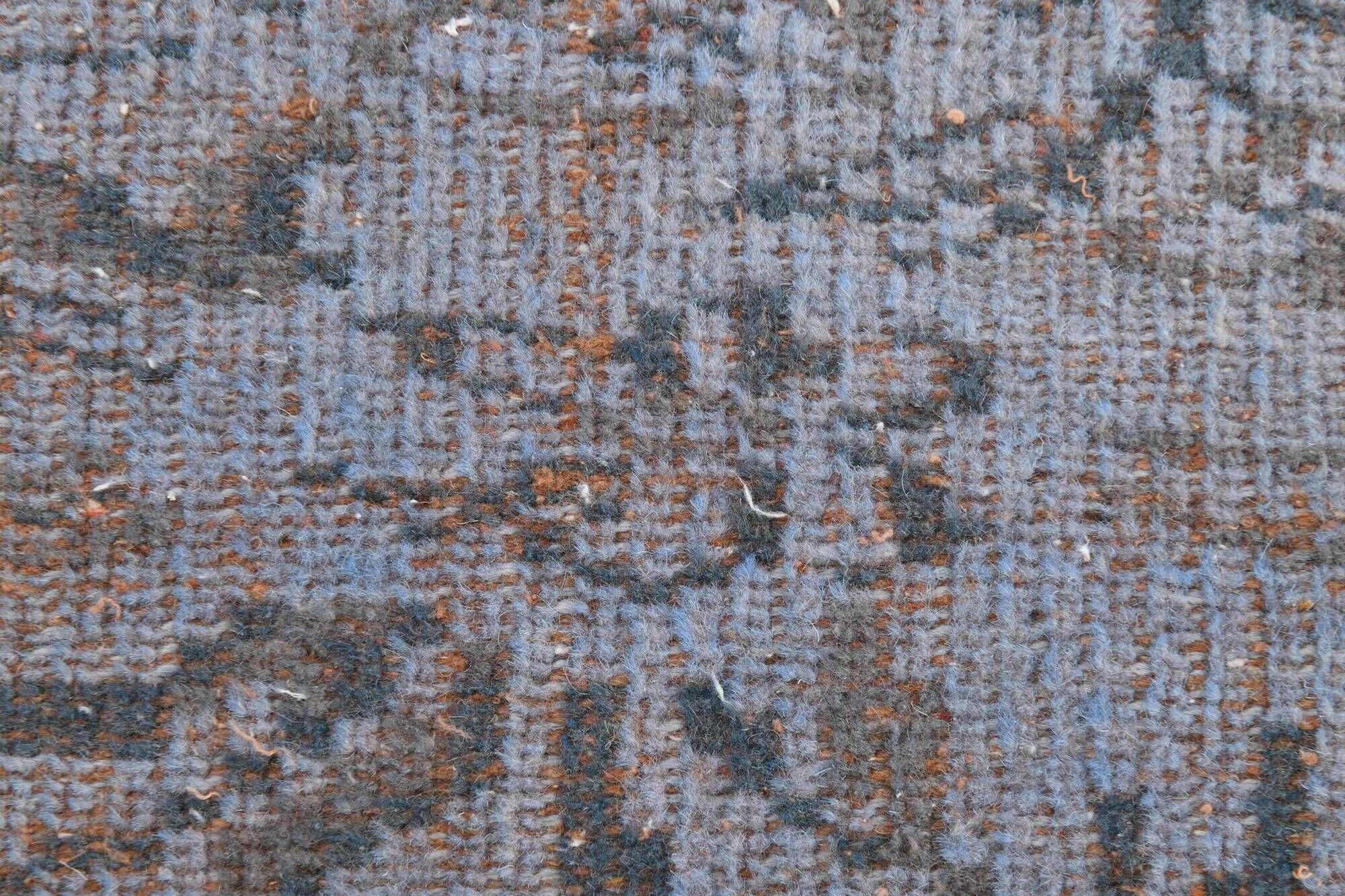 Slate Blue & Taupe Decorative Turkish Vintage Carpet Rug, 176x279 Cm