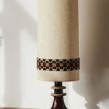 Floor lamp - Ceramic base with large lampshade - 1970s