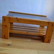 Table basse bois et verre