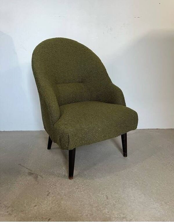 Fauteuil crapaud restauré
