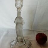 Crystal torch candlestick. Early 20th