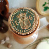 Stoneware bottle with cork - vintage