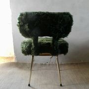 Chaise et tabouret tripode "moumoute" marque Pelfran, vers 1970