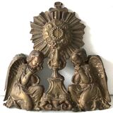 Décoration Religieuse Ancienne Métal Gris