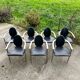 Set of 7 Belgo Chrome chairs from the 1980s