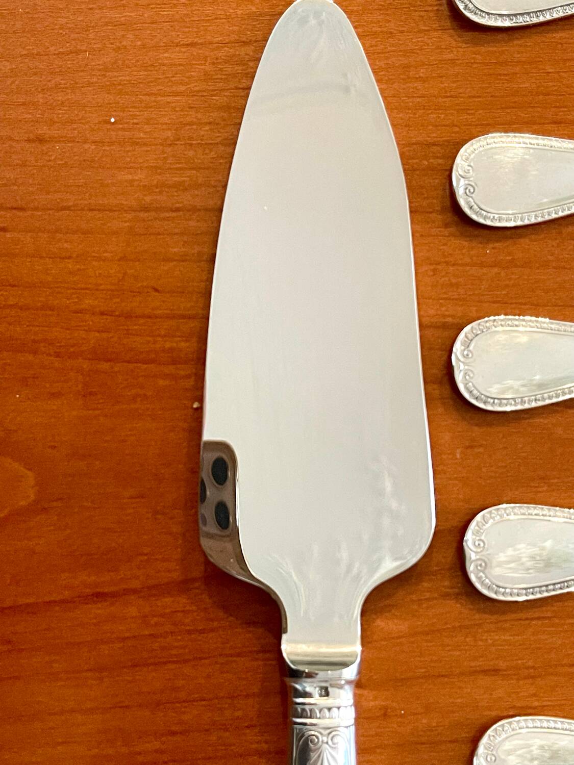 Christofle Malmaison dessert service 12 cake fork with serving shovel