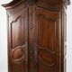 Large Provençal wardrobe in solid walnut, carved – 150x80x264 cm