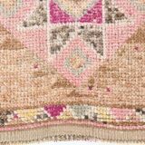 3x12 Pink & Cream Turkish Runner Rug, 80x364Cm