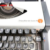 Typewriter, olympia traveller luxury  white