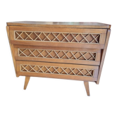 Rattan chest of drawers from 1970