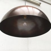 Mid-century copper dome pendant