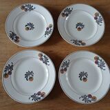 7 assiettes plates Terre de fer
