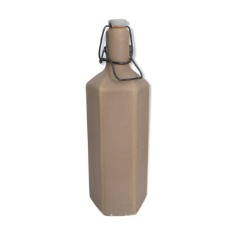 Vintage sandstone bottle faceted porcelain cork