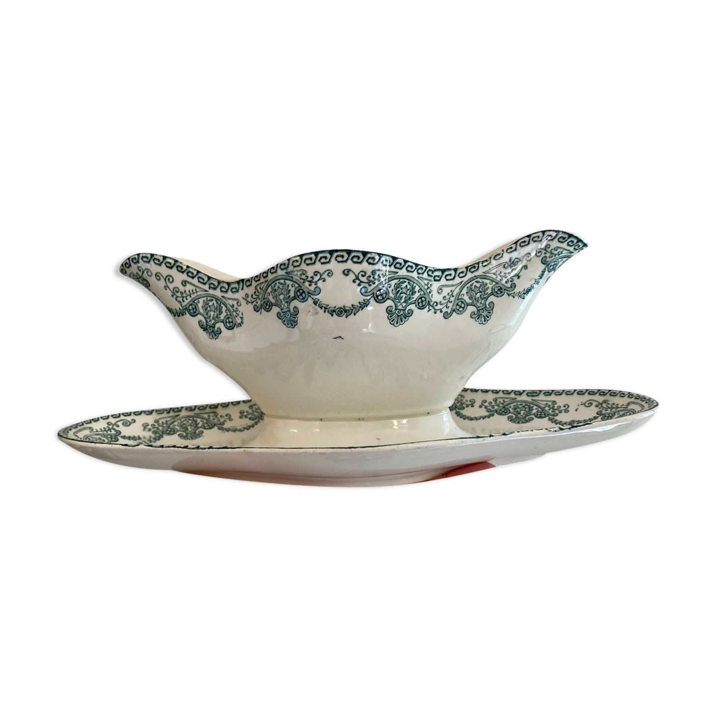 Vintage saucière in iron earth, au chatelet de longwy