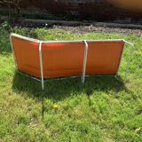 Vintage sun lounger - deckchair with floral decor
