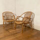Pair of rattan armchairs