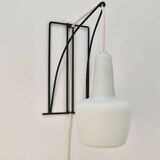 Modernist wall light with metal and glass wire