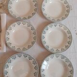 Assiettes creuses en terre de fer Digoin Sarreguemines