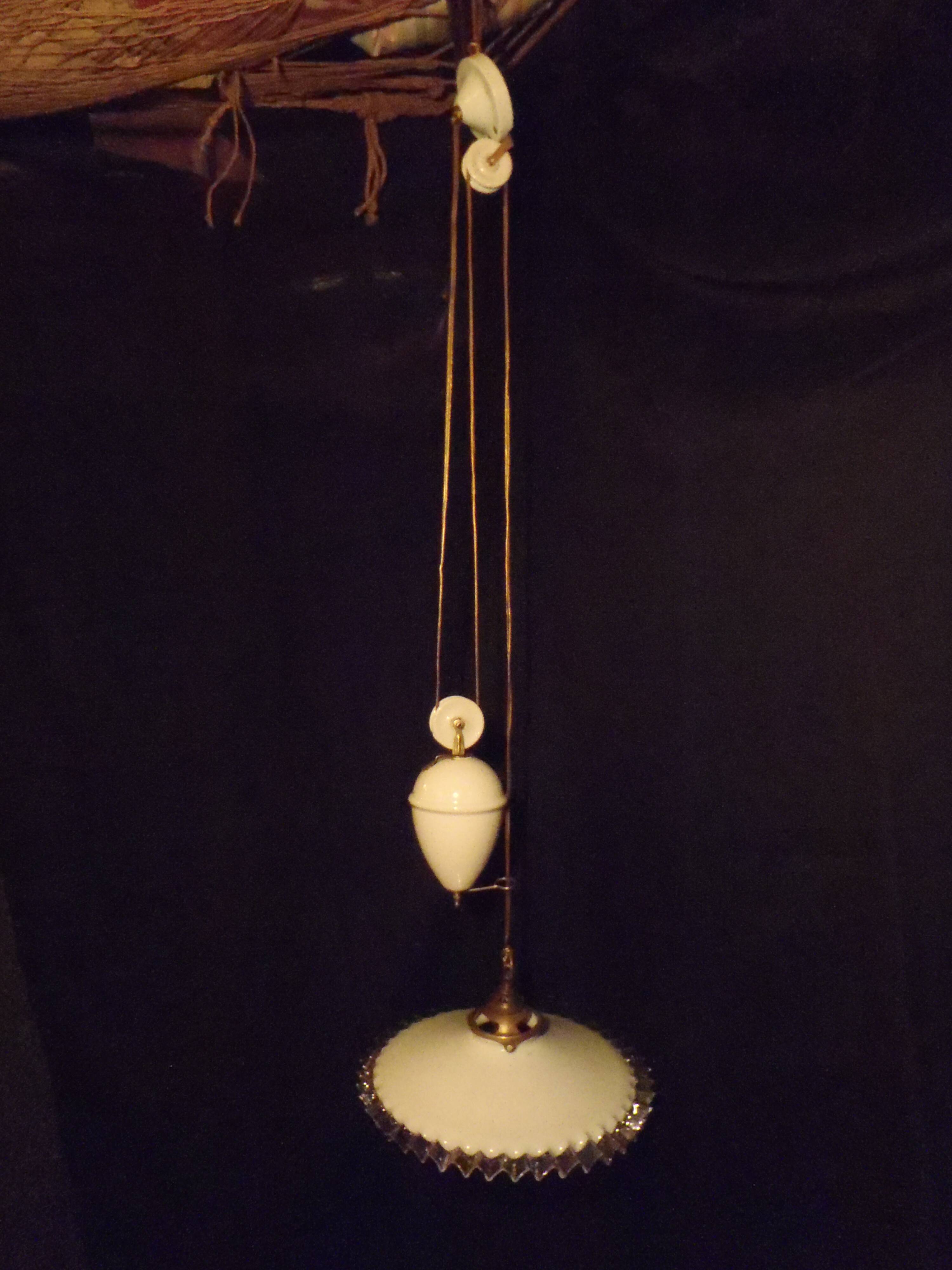1930s brass "up and down" suspension