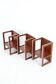 Set of 3 teak convertible children's chairs / stools / side tables, 1960s