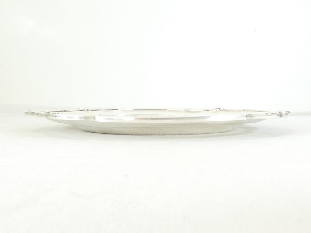 Victor saglier silver metal round dish