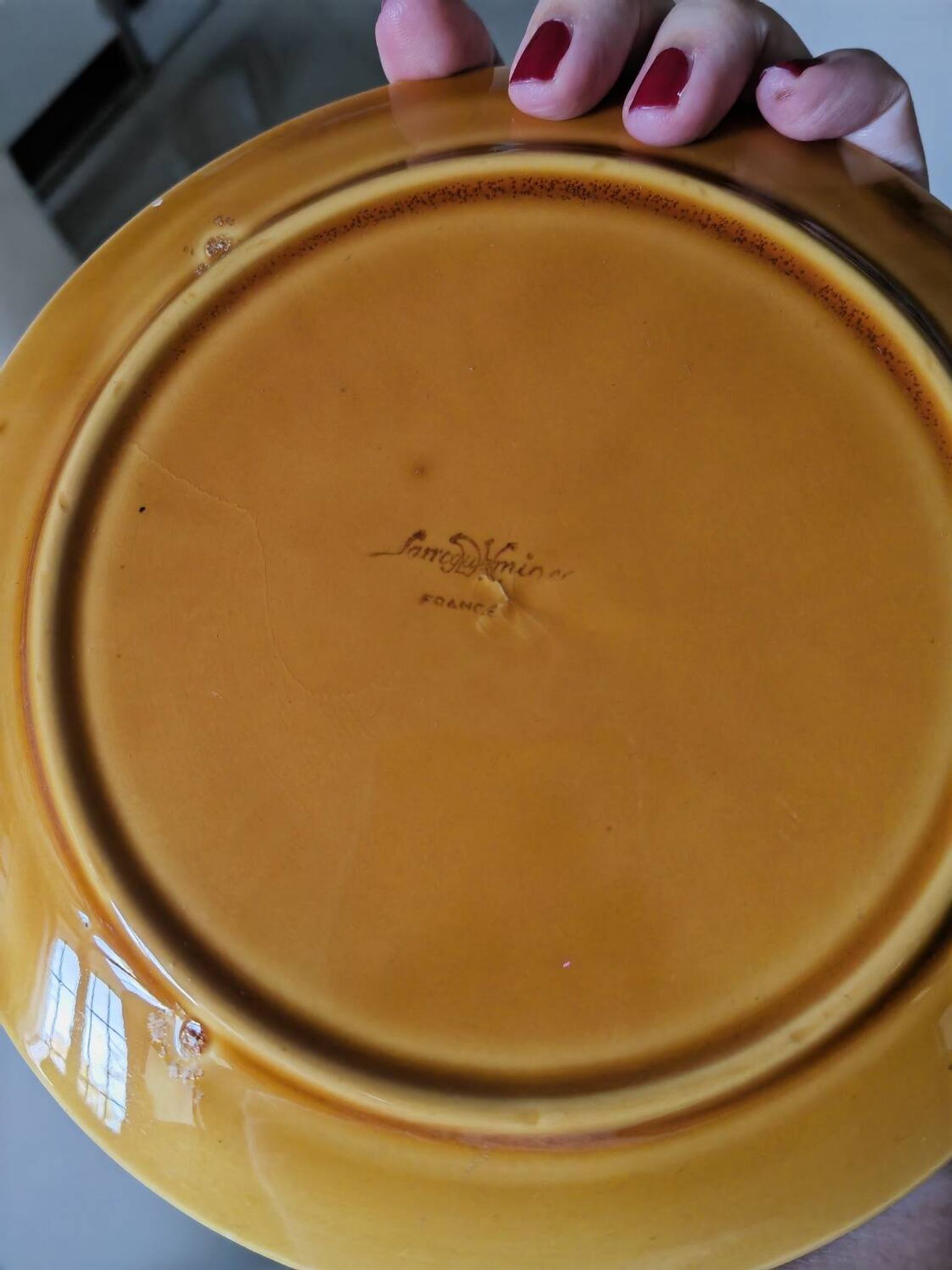 8 Sarreguemines slip plates