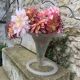Corolla vase in antique frosted glass