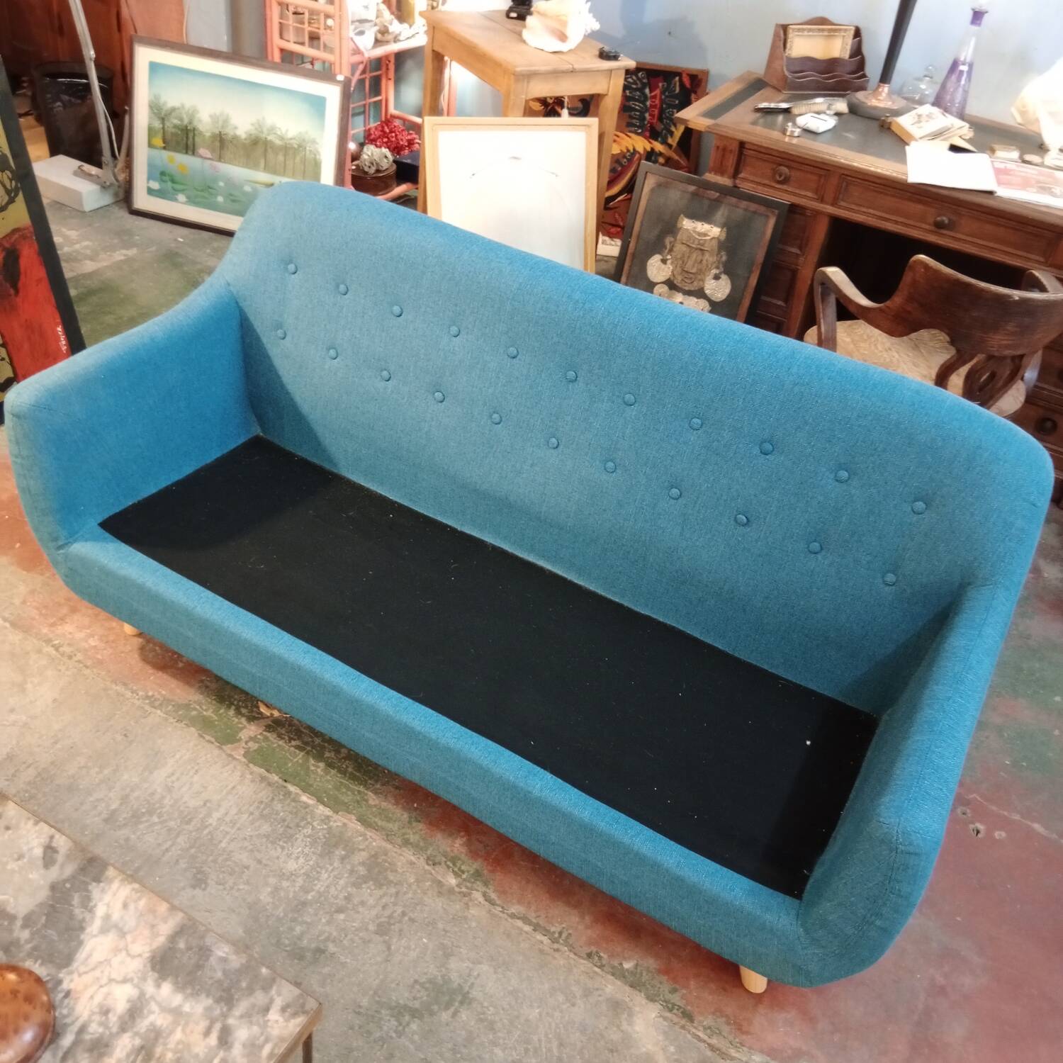 Vintage blue sofa