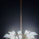 Murano white glass petal chandelier