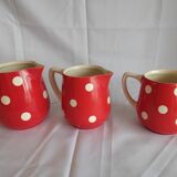 Set of 3 pitchers earthenware