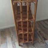 Lot 2 vintage bamboo shelves