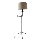 Lampadaire en fer forgé année 1950