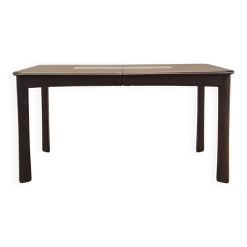 Table en chêne, design danois, années 1970, fabricant : Uldum