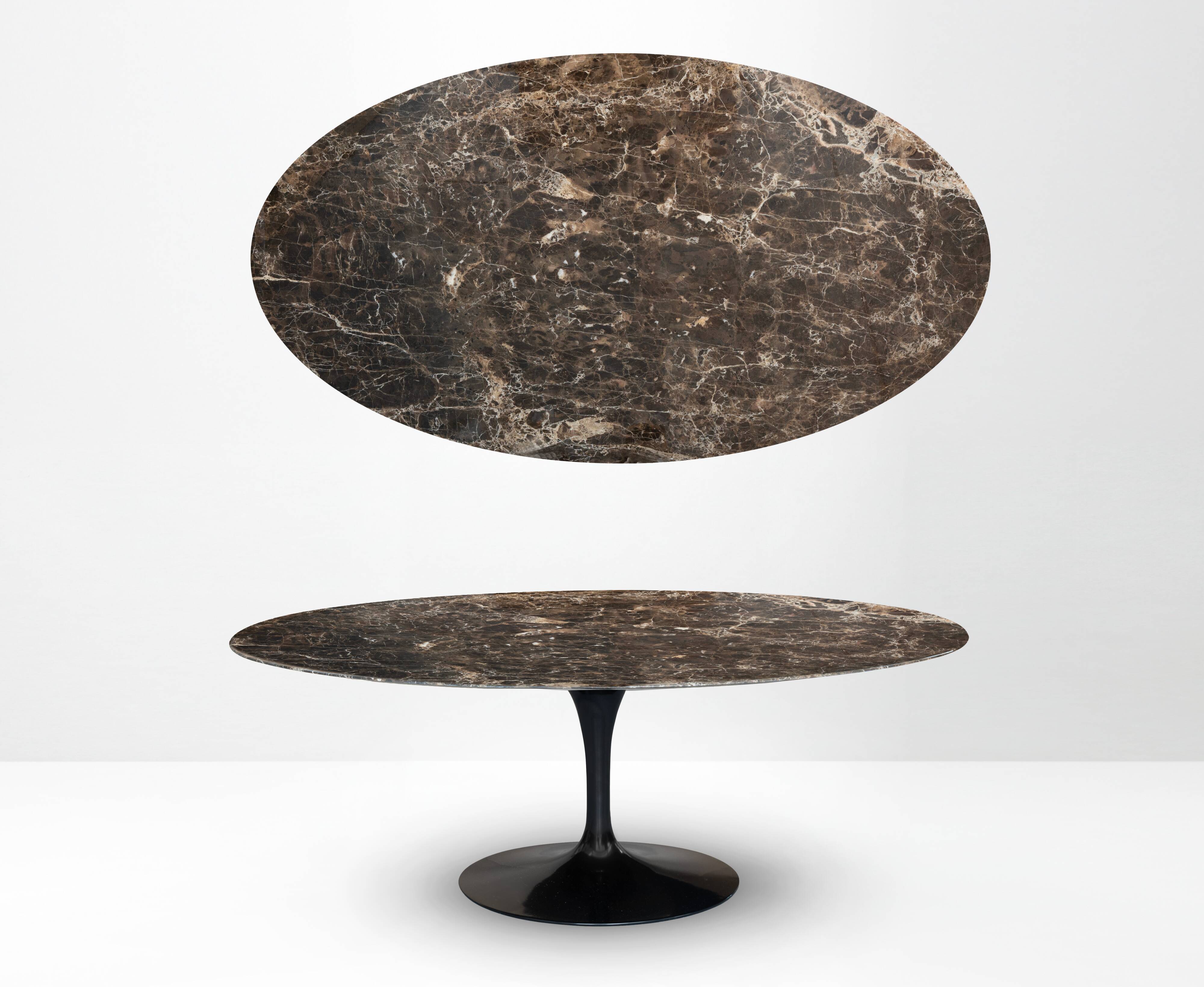 Original knoll tulip dining table (198x121cm) emperador glossy new condition!!
