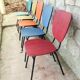 5 vintage skai metal chairs 60 years